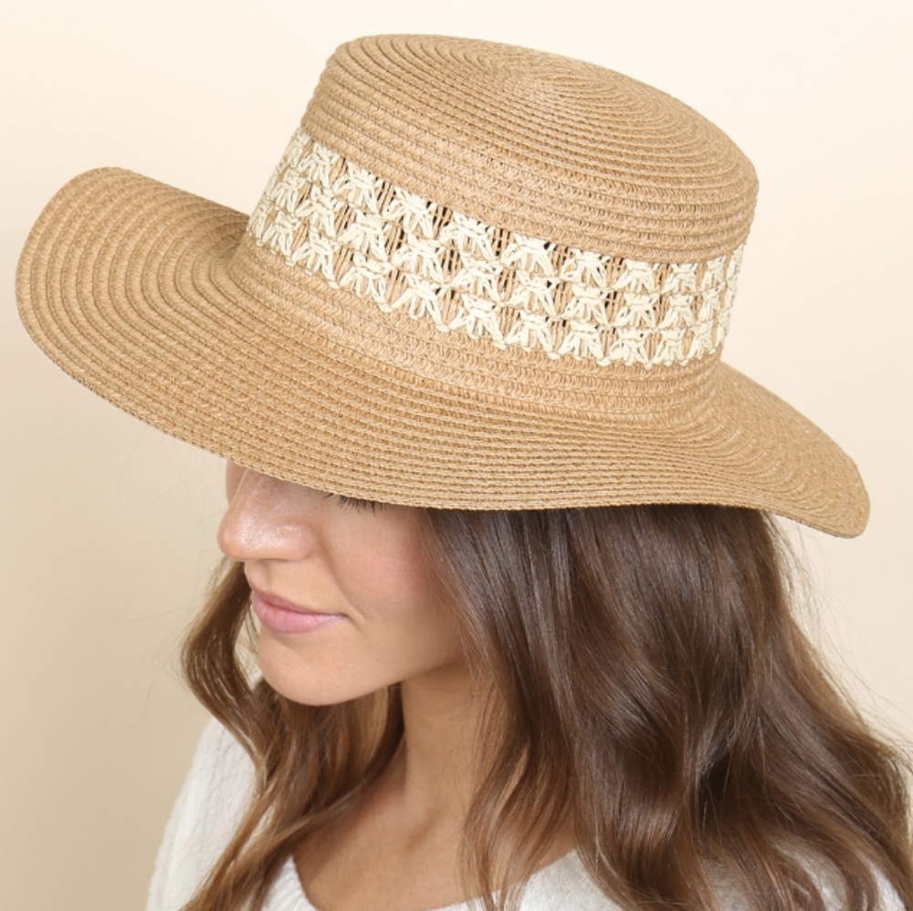 Panama Hat Unisex Boho Chic Crochet Band Beautiful Classy